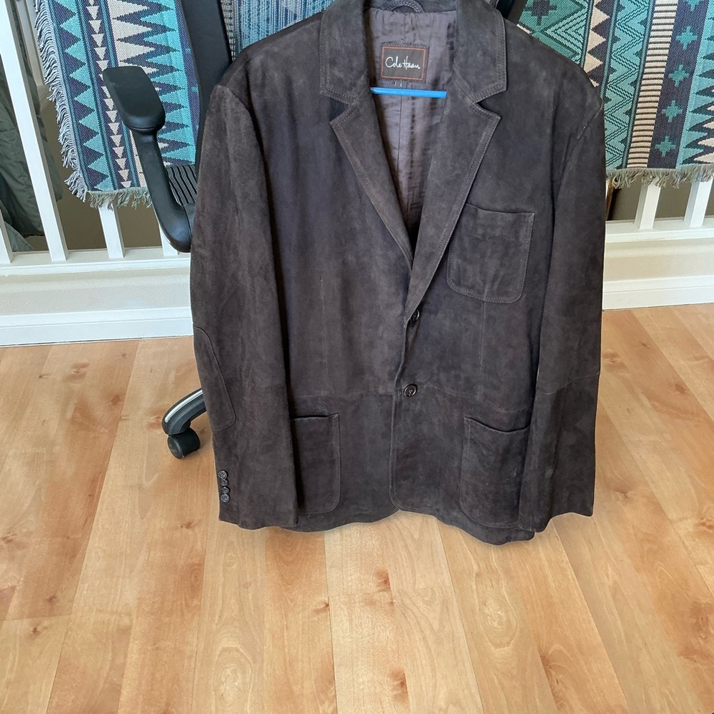 Cole Haan men’s nice Suede jacket size Large